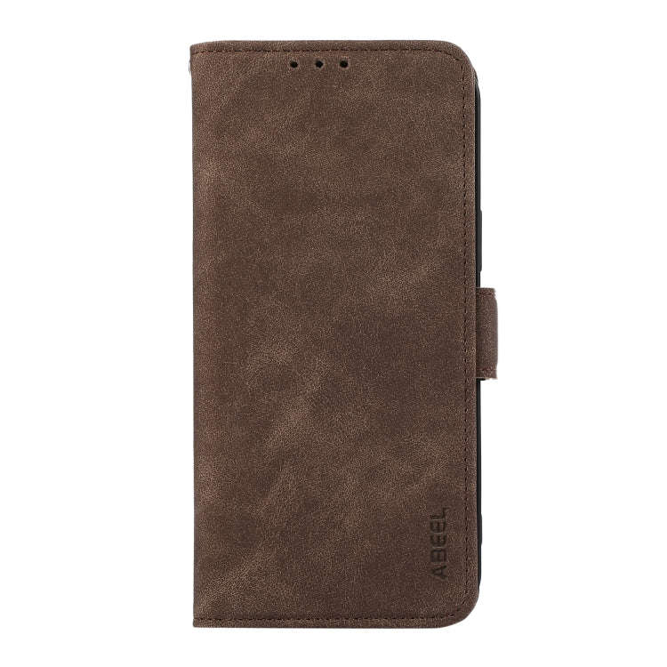 For OnePlus Nord 4 ABEEL Frosted Magnetic RFID Leather Phone Case(Brown)