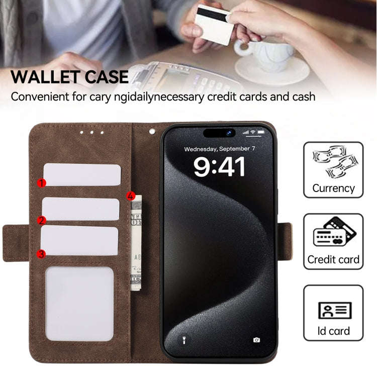 For OnePlus Nord 4 ABEEL Frosted Magnetic RFID Leather Phone Case(Brown)