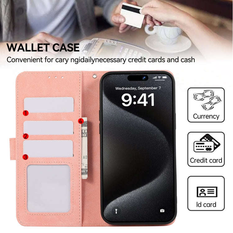 For OnePlus Nord 4 ABEEL Color Block Magnetic RFID Leather Phone Case(Pink-Cyan)