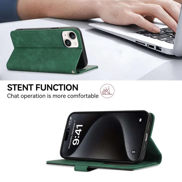 For OnePlus Nord 4 ABEEL Color Block Magnetic RFID Leather Phone Case(Green-Black)