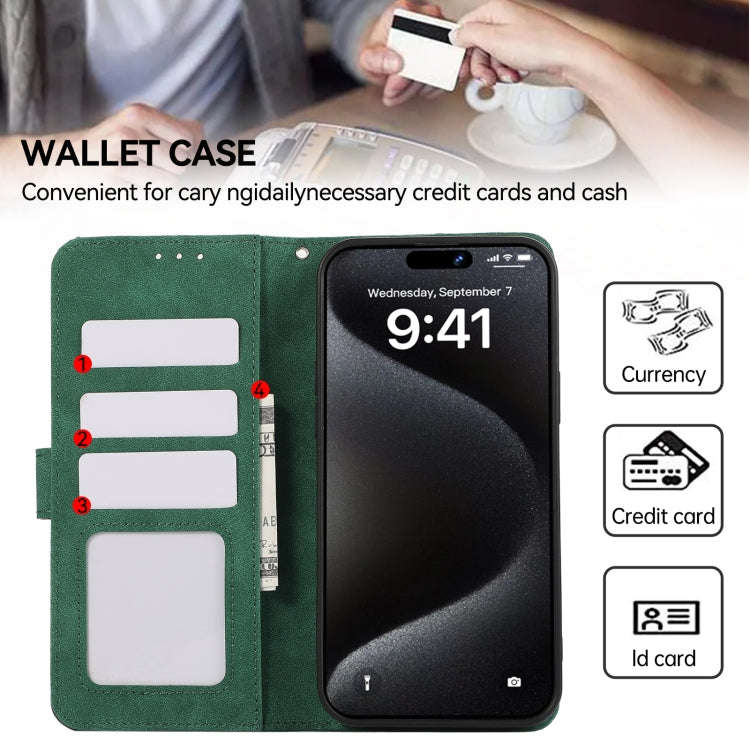 For OnePlus Nord 4 ABEEL Color Block Magnetic RFID Leather Phone Case(Green-Black)