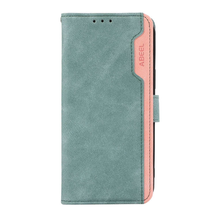 For OnePlus Nord 4 ABEEL Color Block Magnetic RFID Leather Phone Case(Cyan-Pink)