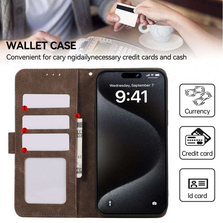 For OnePlus Nord 4 ABEEL Color Block Magnetic RFID Leather Phone Case(Brown-Blue)