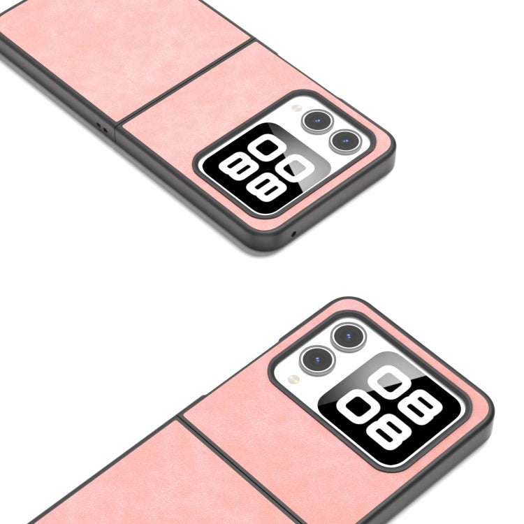 For Huawei nova Flip PU Leather Black Edge Phone Case(Pink)