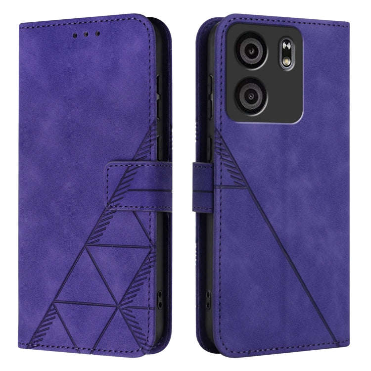 For BLU View 5 Crossbody 3D Embossed Flip Leather Phone Case(Purple)