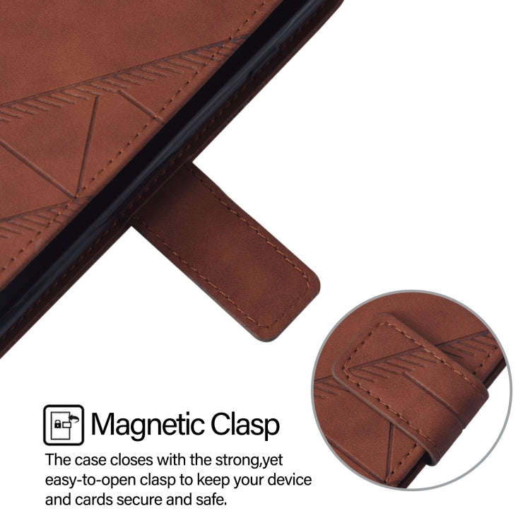For BLU View 5 Crossbody 3D Embossed Flip Leather Phone Case(Brown)