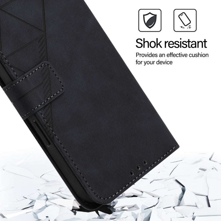 For Nothing CMF Phone 1 Crossbody 3D Embossed Flip Leather Phone Case(Black)