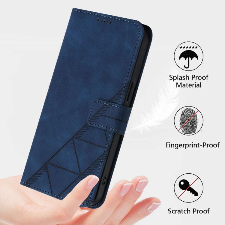 For Nothing CMF Phone 1 Crossbody 3D Embossed Flip Leather Phone Case(Blue)