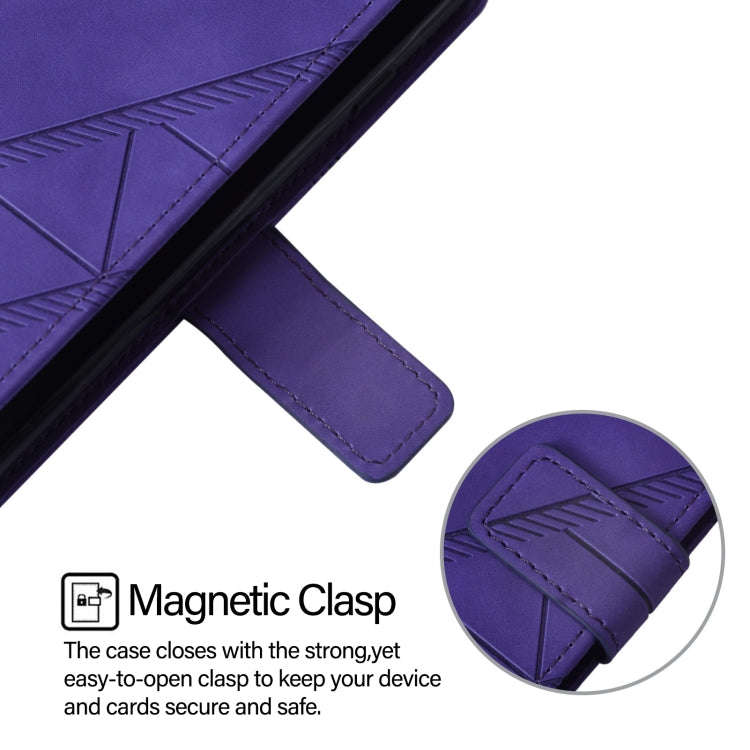 For Nothing CMF Phone 1 Crossbody 3D Embossed Flip Leather Phone Case(Purple)