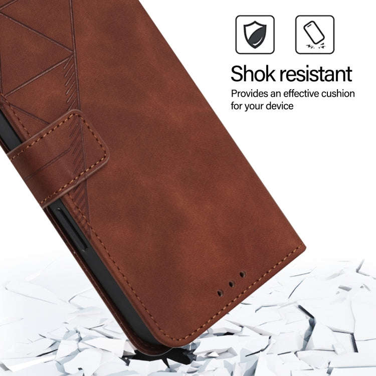 For Nothing CMF Phone 1 Crossbody 3D Embossed Flip Leather Phone Case(Brown)