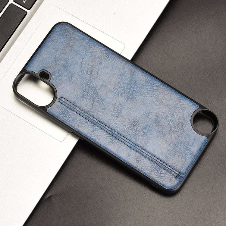 For Nothing CMF Phone 1 Cow Pattern Sewing Card Bag Phone Case(Blue)