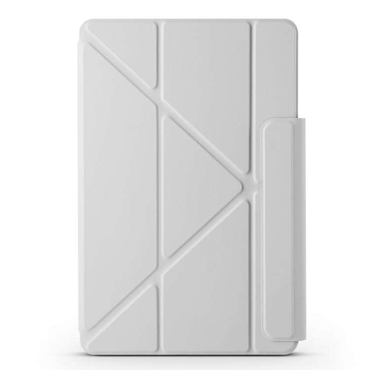 For Honor MagicPad 2 12.3 Fixed Buckle Magnetic Deformation Leather Tablet Case(Grey)