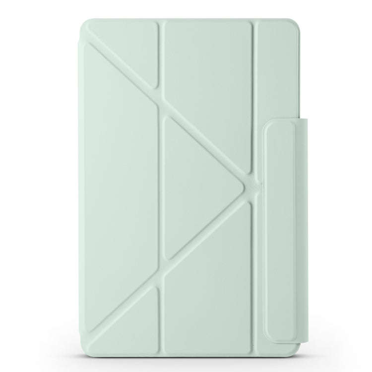 For Honor MagicPad 2 12.3 Fixed Buckle Magnetic Deformation Leather Tablet Case(Baby Green)