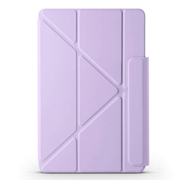 For Honor MagicPad 2 12.3 Fixed Buckle Magnetic Deformation Leather Tablet Case(Taro Purple)