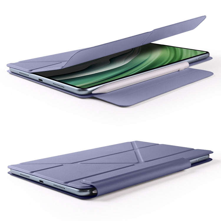 For Honor MagicPad 2 12.3 Fixed Buckle Magnetic Deformation Leather Tablet Case(Lavender Purple)