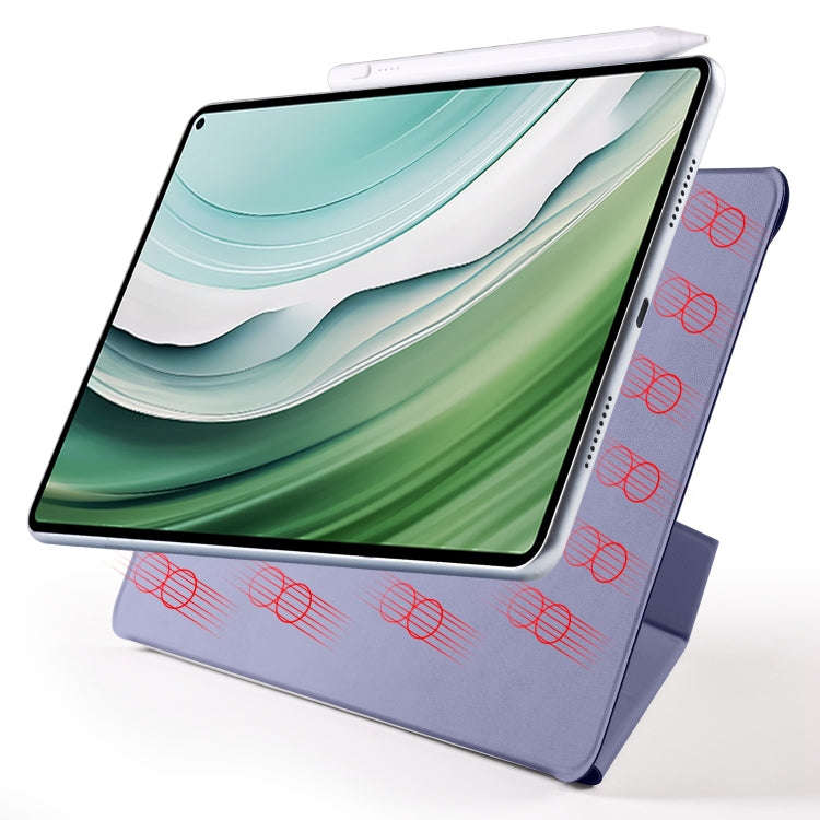 For Honor MagicPad 2 12.3 Fixed Buckle Magnetic Deformation Leather Tablet Case(Lavender Purple)