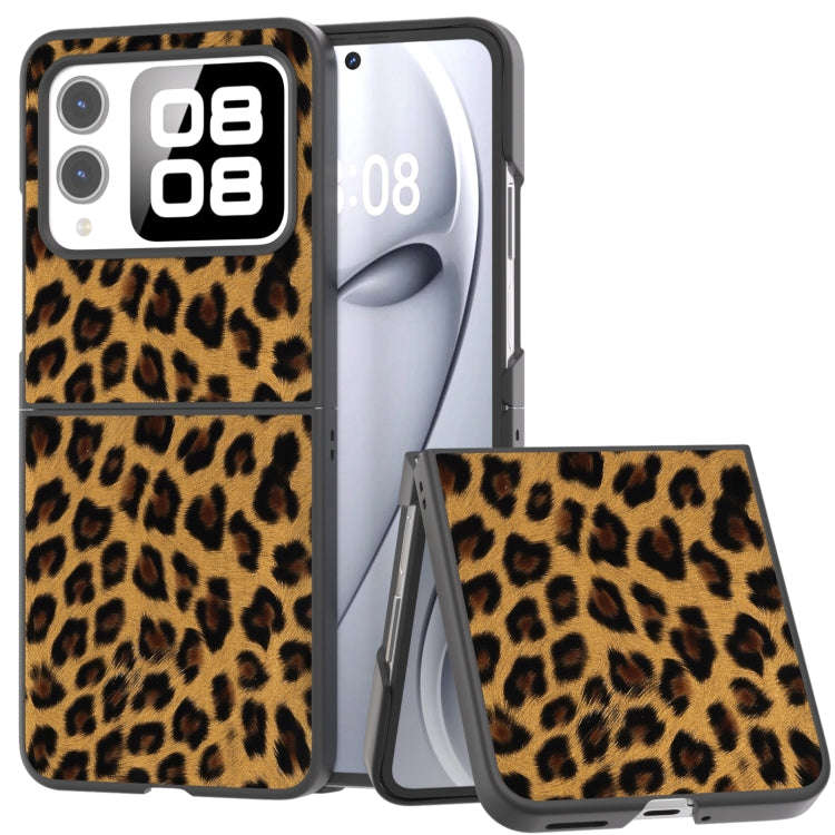 For Huawei nova Flip Black Frame Leopard Phone Case(Leopard Print)