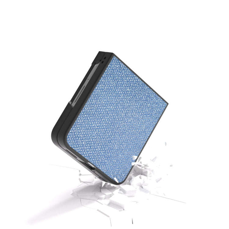 For Huawei nova Flip Diamond Black Frame Phone Case(Sapphire Blue)