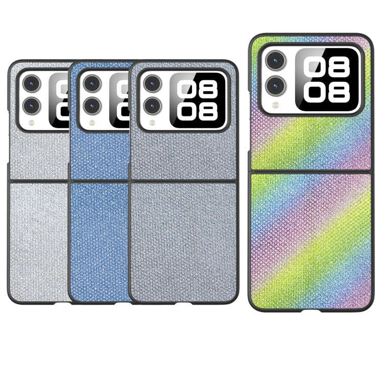 For Huawei nova Flip Diamond Black Frame Phone Case(Rainbow Diamond)