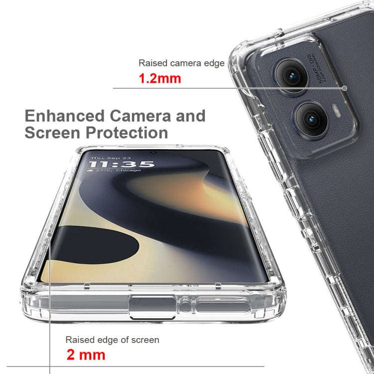 For Motorola Edge 5G 2024 Clear TPU Hybrid PC Shockproof Phone Case(Transparent)