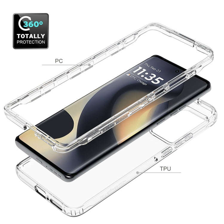 For Motorola Edge 5G 2024 Clear TPU Hybrid PC Shockproof Phone Case(Transparent)