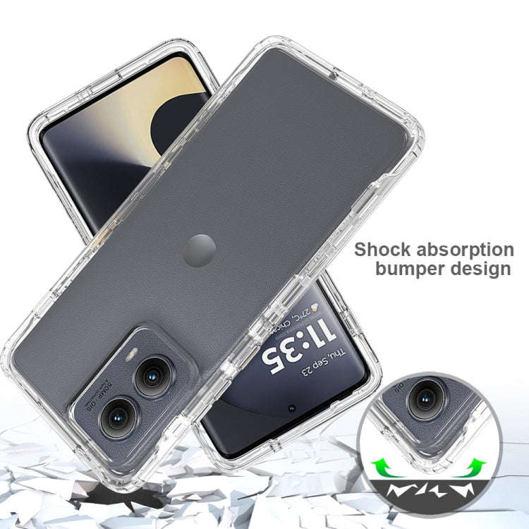 For Motorola Edge 5G 2024 Clear TPU Hybrid PC Shockproof Phone Case(Transparent)