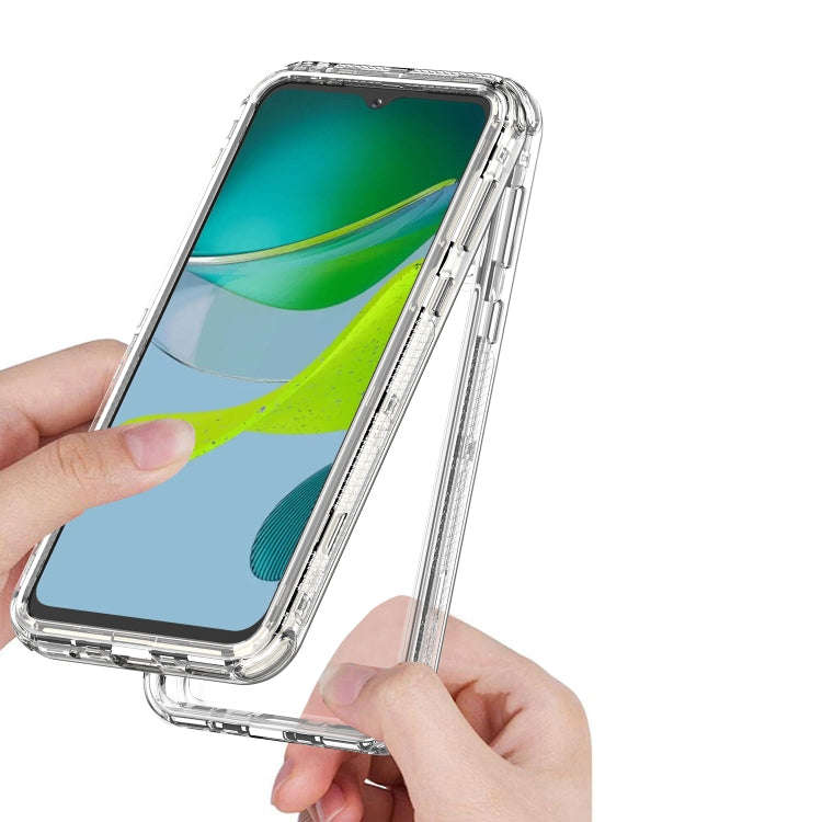 For Motorola Moto E13 Clear TPU Hybrid PC Shockproof Phone Case(Transparent)