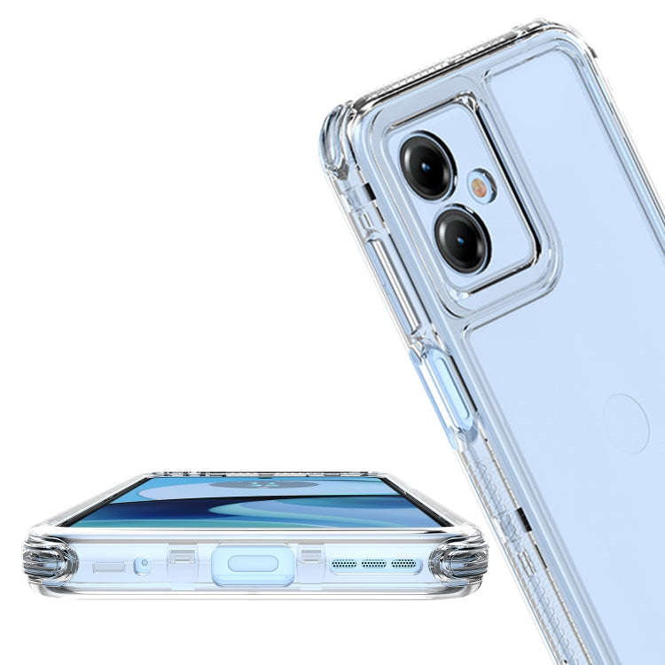 For Motorola Moto G14 Clear TPU Hybrid PC Shockproof Phone Case(Transparent)