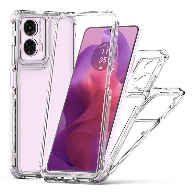 For Motorola Moto G24 Clear TPU Hybrid PC Shockproof Phone Case(Transparent)