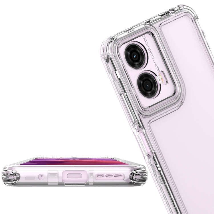 For Motorola Moto G24 Clear TPU Hybrid PC Shockproof Phone Case(Transparent)