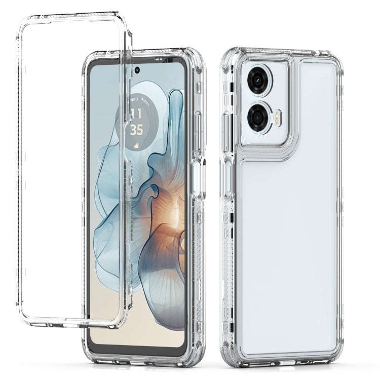For Motorola Moto G24 Power 4G Clear TPU Hybrid PC Shockproof Phone Case(Transparent)