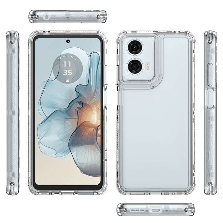 For Motorola Moto G24 Power 4G Clear TPU Hybrid PC Shockproof Phone Case(Transparent)