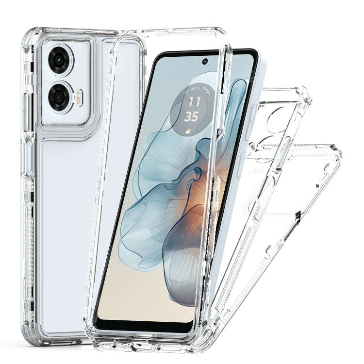 For Motorola Moto G24 Power 4G Clear TPU Hybrid PC Shockproof Phone Case(Transparent)