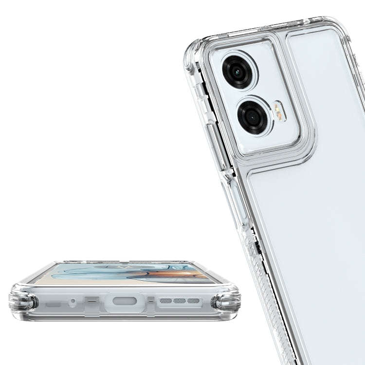 For Motorola Moto G24 Power 4G Clear TPU Hybrid PC Shockproof Phone Case(Transparent)