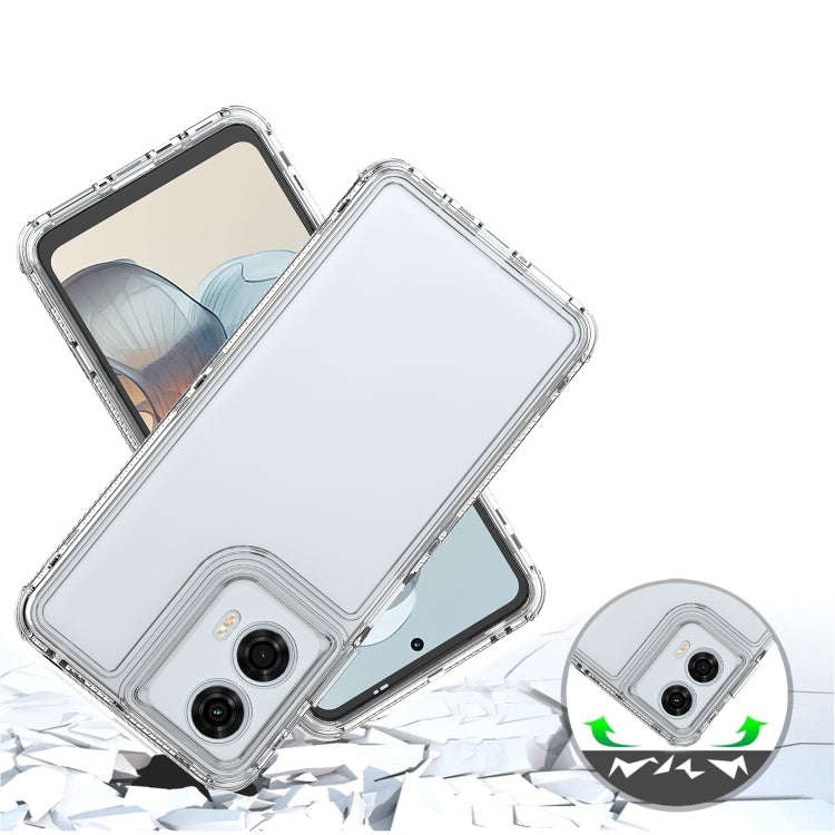 For Motorola Moto G24 Power 4G Clear TPU Hybrid PC Shockproof Phone Case(Transparent)