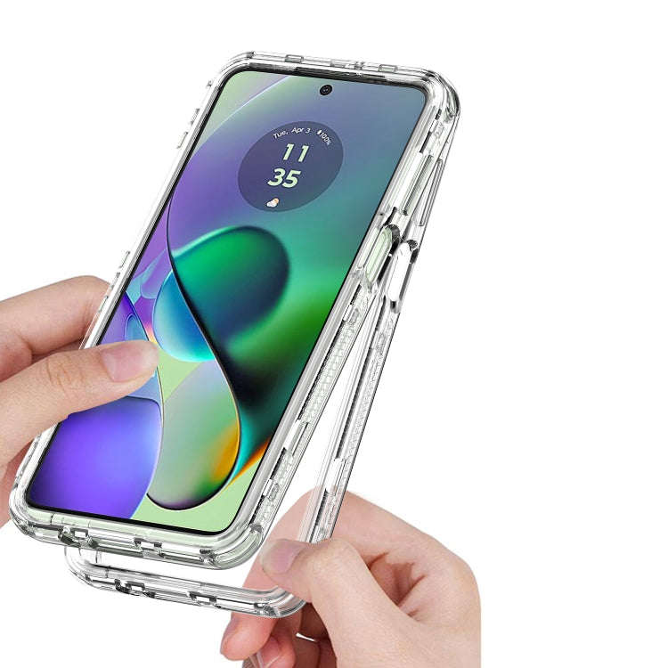For Motorola Moto G54 5G Clear TPU Hybrid PC Shockproof Phone Case(Transparent)