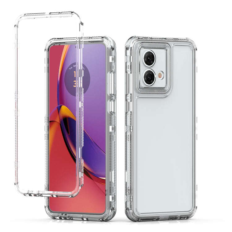 For Motorola Moto G84 5G Clear TPU Hybrid PC Shockproof Phone Case(Transparent)