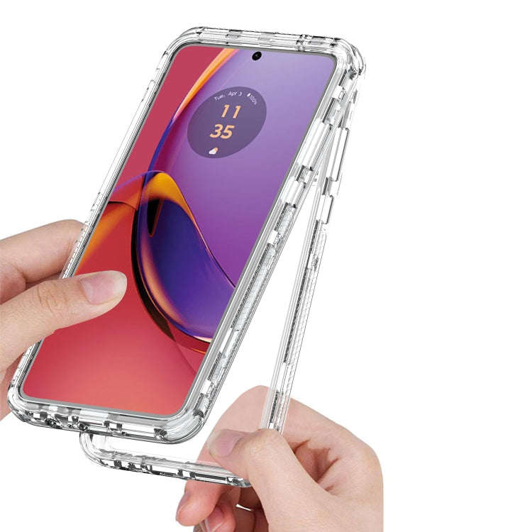 For Motorola Moto G84 5G Clear TPU Hybrid PC Shockproof Phone Case(Transparent)