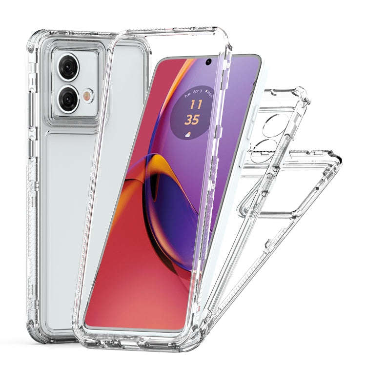 For Motorola Moto G84 5G Clear TPU Hybrid PC Shockproof Phone Case(Transparent)