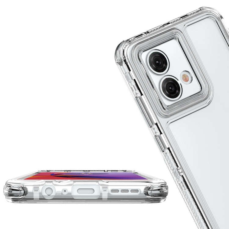For Motorola Moto G84 5G Clear TPU Hybrid PC Shockproof Phone Case(Transparent)