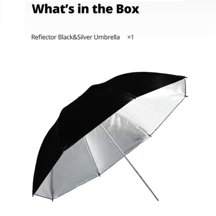 Godox UB002 Photography Studio Reflector Diffuser Umbrella, Size:40 inch 102cm(Black Silver)