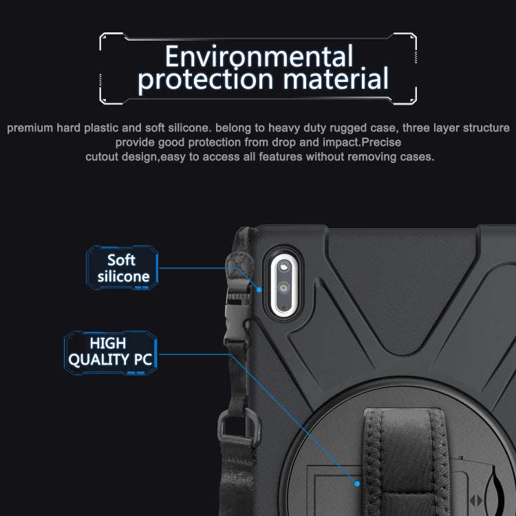 For Huawei MatePad 10.4 Shockproof Colorful Silicone + PC Protective Case with Holder & Hand Grip...