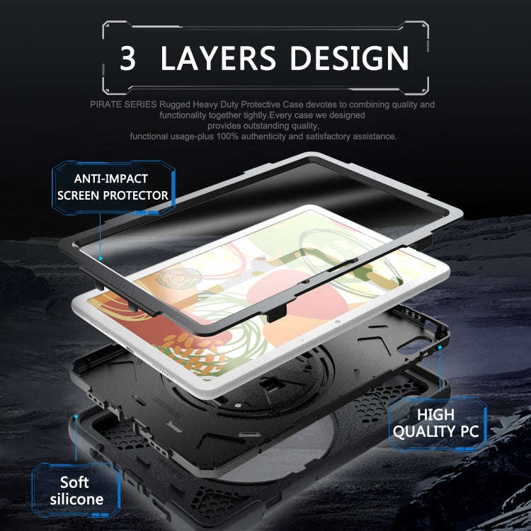 For Huawei MatePad 10.4 Shockproof Colorful Silicone + PC Protective Case with Holder & Hand Grip...