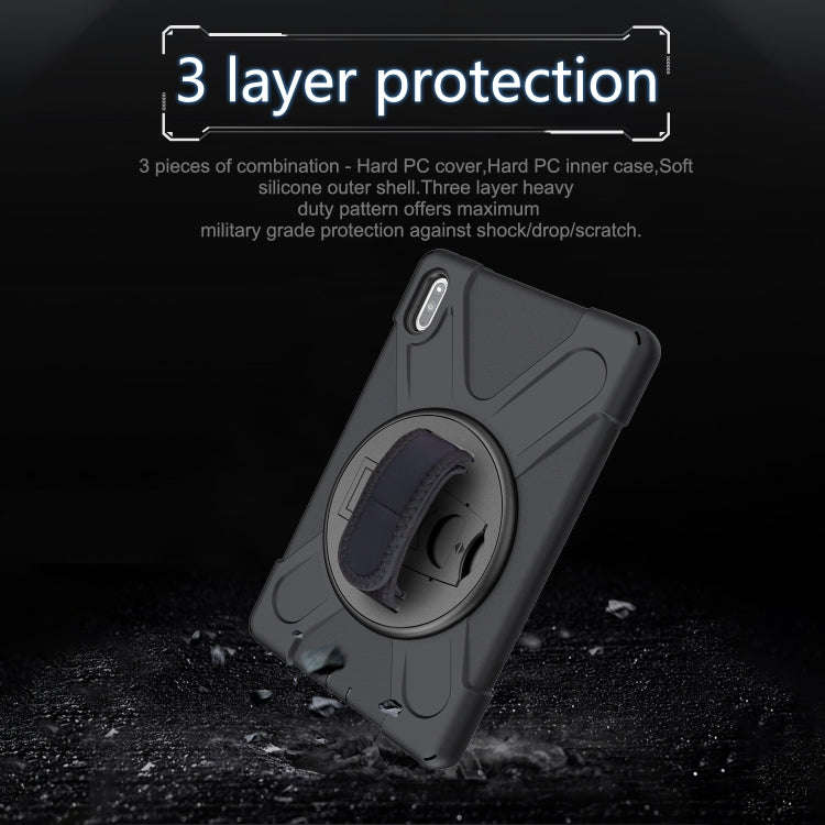 For Huawei MatePad 10.4 Shockproof Colorful Silicone + PC Protective Case with Holder & Hand Grip...