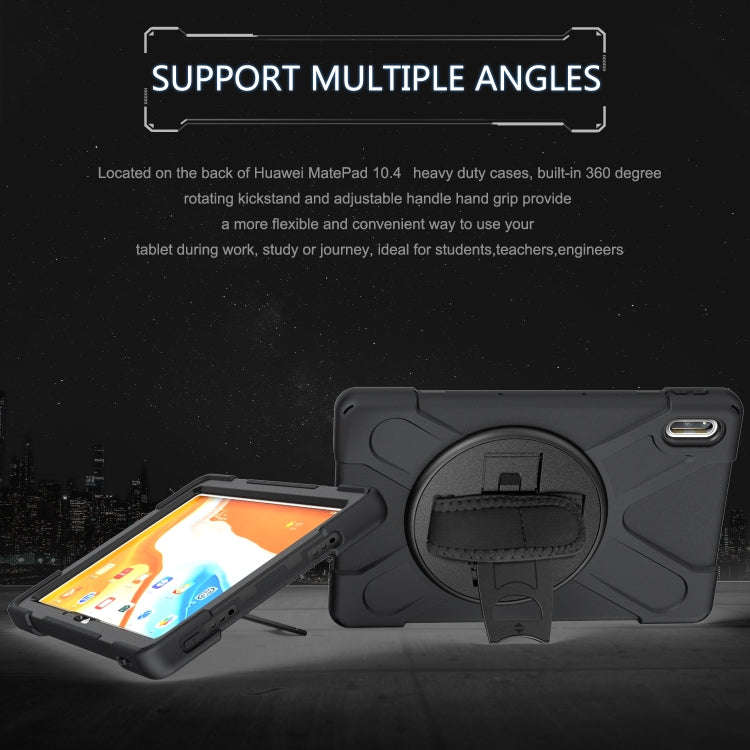 For Huawei MatePad 10.4 Shockproof Colorful Silicone + PC Protective Case with Holder & Hand Grip...
