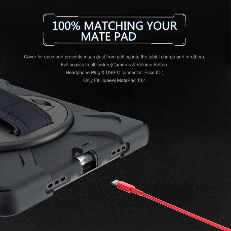 For Huawei MatePad 10.4 Shockproof Colorful Silicone + PC Protective Case with Holder & Hand Grip...