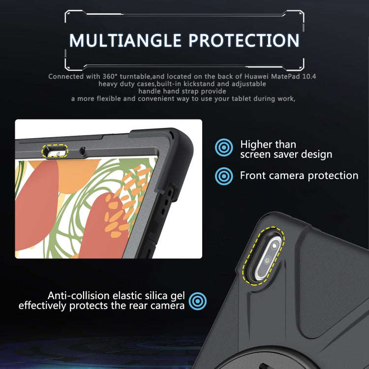 For Huawei MatePad 10.4 Shockproof Colorful Silicone + PC Protective Case with Holder & Hand Grip...