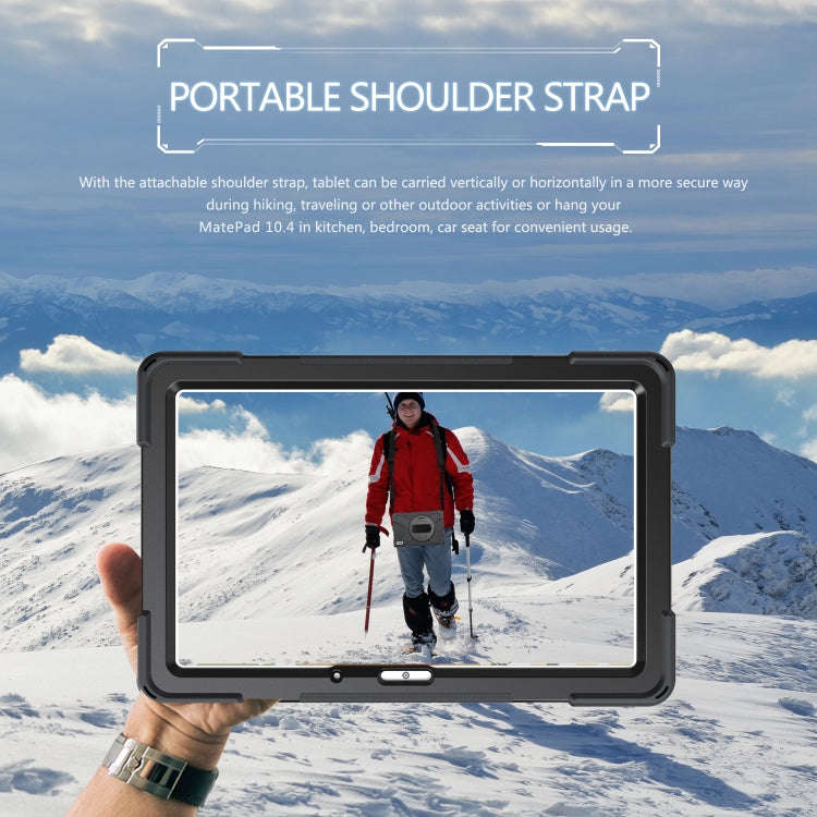 For Huawei MatePad 10.4 Shockproof Colorful Silicone + PC Protective Case with Holder & Hand Grip...