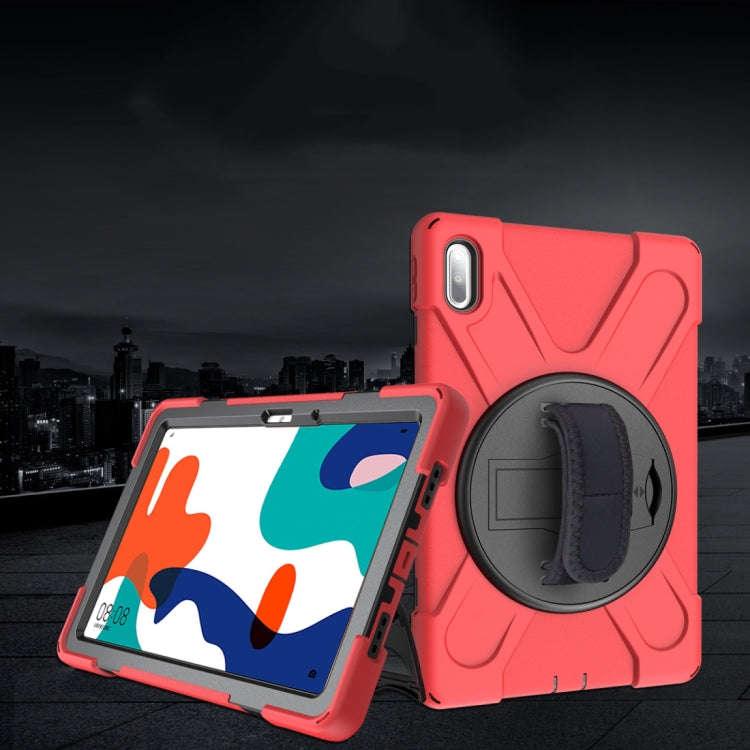 For Huawei MatePad 10.4 Shockproof Colorful Silicone + PC Protective Case with Holder & Hand Grip...
