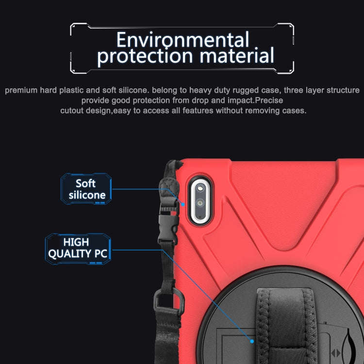 For Huawei MatePad 10.4 Shockproof Colorful Silicone + PC Protective Case with Holder & Hand Grip...